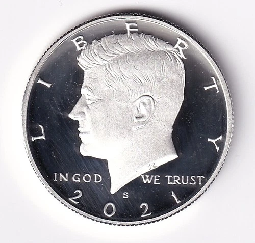 2021 S SILVER PROOF KENNEDY HALF DOLLAR  FROM SILVER PROOF SET #257