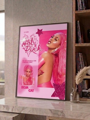 #ad Doja Cat Hot Pink Album Poster Aesthetic Wall Art Print $18.90