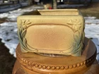 Vintage Weller Art Pottery Golbrogreen Box Planter