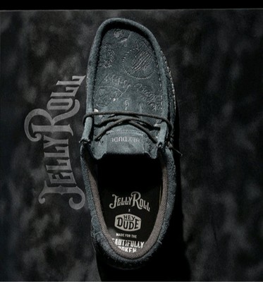 JELLY ROLL Men\'s Size 8 Suede Hey Dude Wally Sneakers Brand New w/out Box Hey Dude x Jelly Roll Wally Shoes Men main image 2