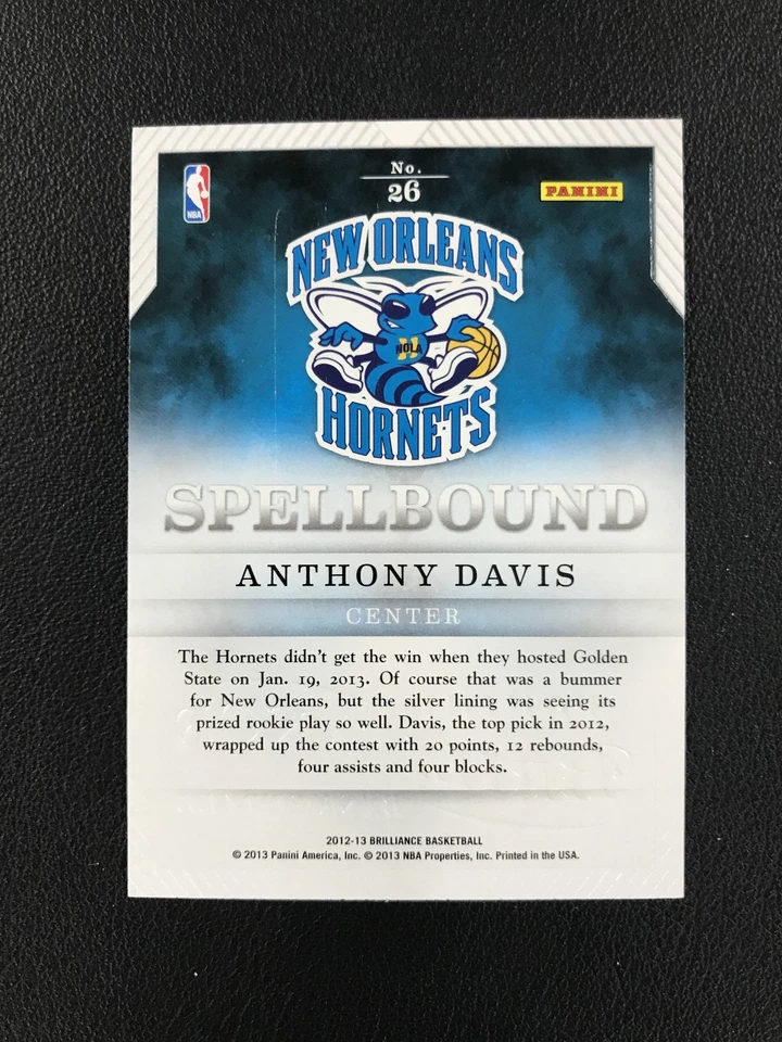 2012-13 Panini Brilliance #26 Anthony Davis New Orleans Hornets Spellbound - Image 2 of 2