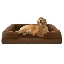 Orthopedic Dog Bed XL 42x30 Waterproof Eggcrate Foam Removable Bolster Washable