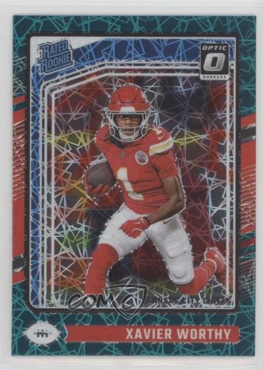 2024 Panini Donruss Optic Teal Velocity Prizm Xavier Worthy #300 Rookie RC