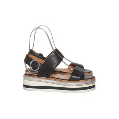 L'intervalle, Sandalen, Größe: 39, Leder, Schwarz, Damen #s33