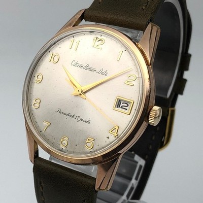 Rare Vintage 1962 Citizen Homer Date Full Arabic Numerals Dial 17J Japan #2292