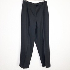 Pendleton black virgin wool button zipper high waist trouser pants size 14