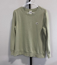 The North Face Womens Light Sage Green Pullover Crewneck Sweatshirt Sz M