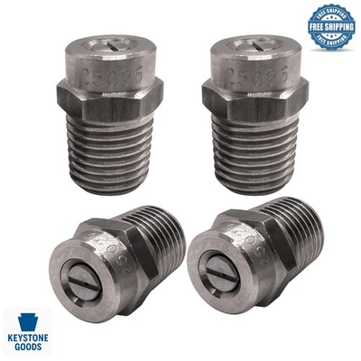 #ad 4 Pack Stainless Steel Pressure Washer Nozzle Tips 4000 PSI 25° Spray 2.5 GPM $29.14
