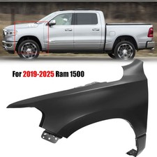 Fender For 2019-2025 Ram 1500 Black Steel Front Driver/Left Side Replacement