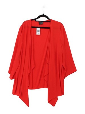 Hermann Lange Damen Strickjacke UK 20 rot 100% Polyester V-Ausschnitt Cardigan