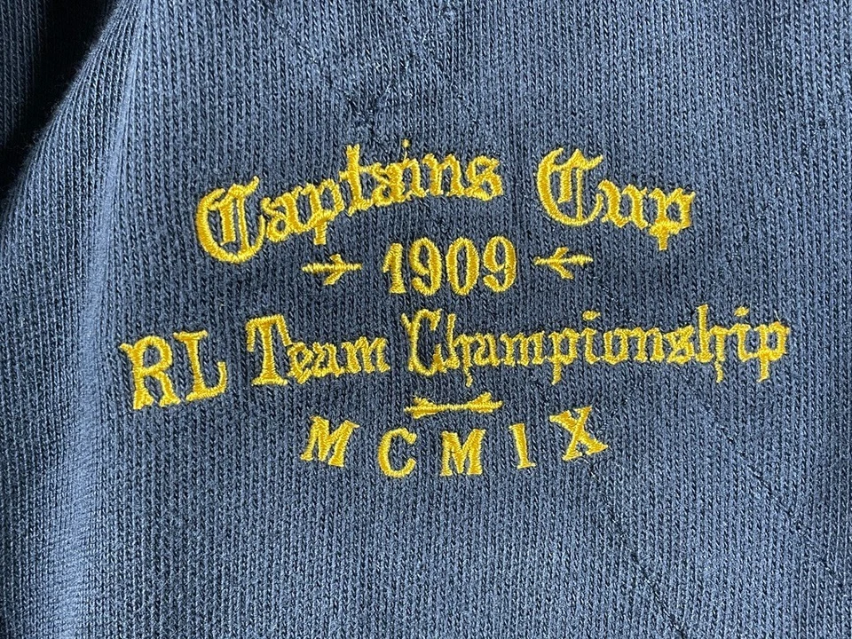 Polo Ralph Lauren Mens Rugby Shirt 2XLT Skull & Crossbones Blue Captains Cup RL - Image 3 of 4