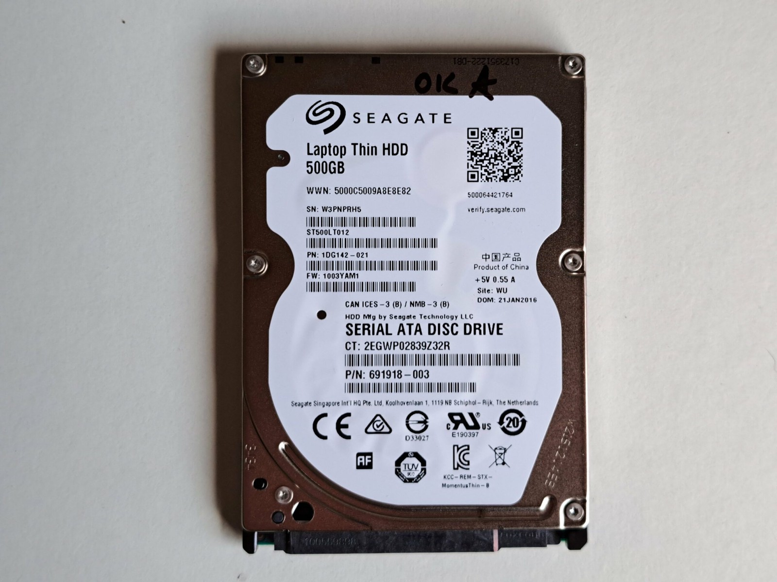 Disque dur 500go 2.5" SEAGATE