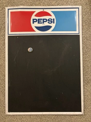 VINTAGE METAL TIN PEPSI SODA POP MENU BOARD CHALKBOARD SIGN  20x28
