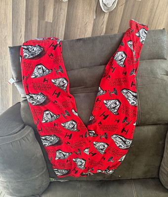 Star Wars Death Star TIE Fighter Red Pajama Pants Elastic Waist