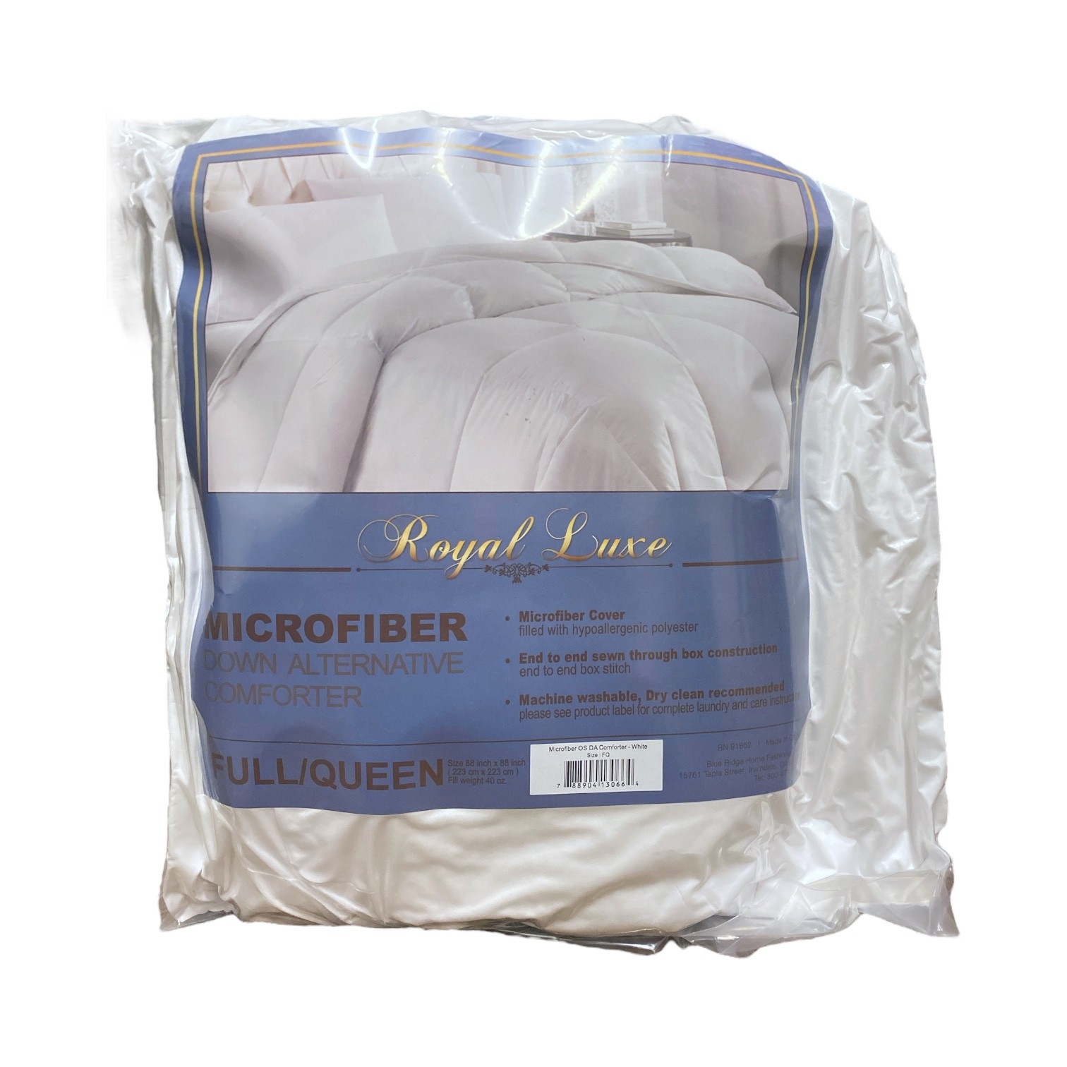 Альтернативное одеяло Royal Luxe из микрофибры на пуху, белый, Queen