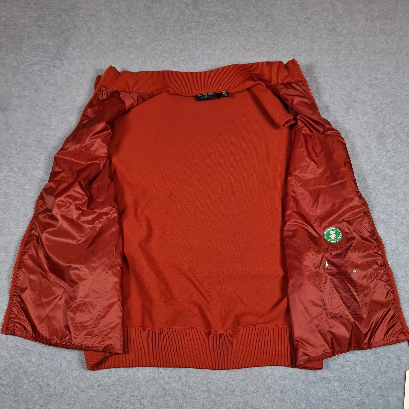 Save The Duck Tucana Vest Men XXL Burnt Orange Plumtech Eco Friendly Zip Pockets image 8