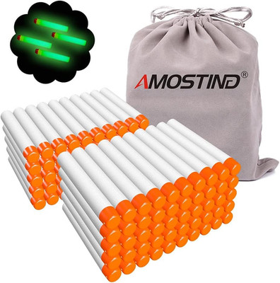 AMOSTING 100 Stück Weiß Pfeile Kompatibel Mit Nerf Elite 2.0, Refill Darts Foam 