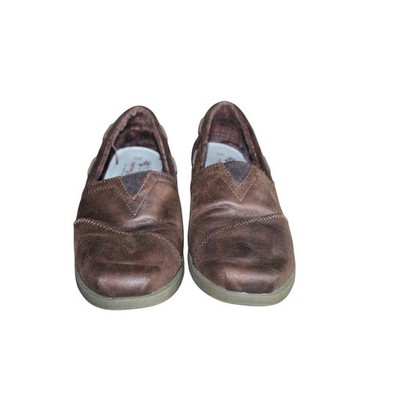 Bobs By Skechers Brown Leather Chill Luxe Womens Size 10 New Memory Foam