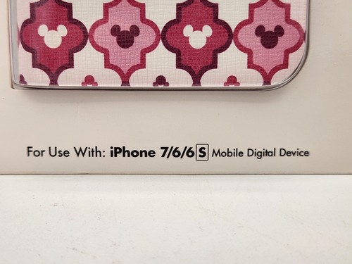 Disney D-Tech Pink Mickey Mouse IPhone 6/6S/7 Phone Case Kickstand Card Slot NEW - 第 4/7 張圖片