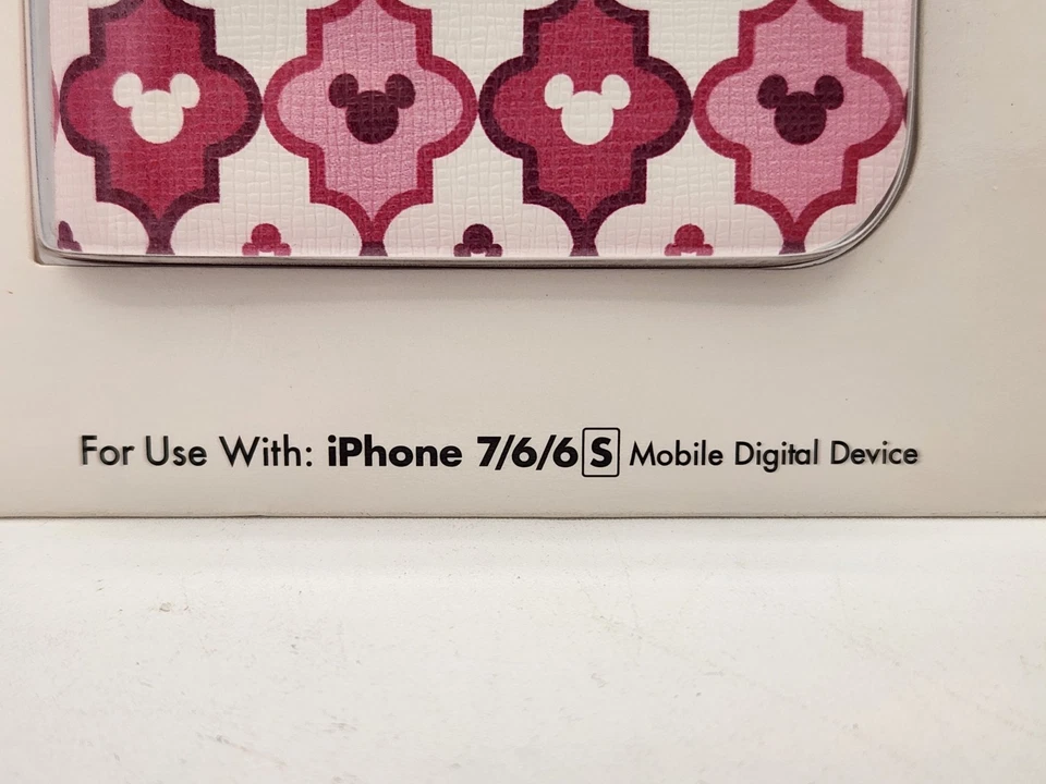 Disney D-Tech Pink Mickey Mouse IPhone 6/6S/7 Phone Case Kickstand Card Slot NEW - Image 4 of 4