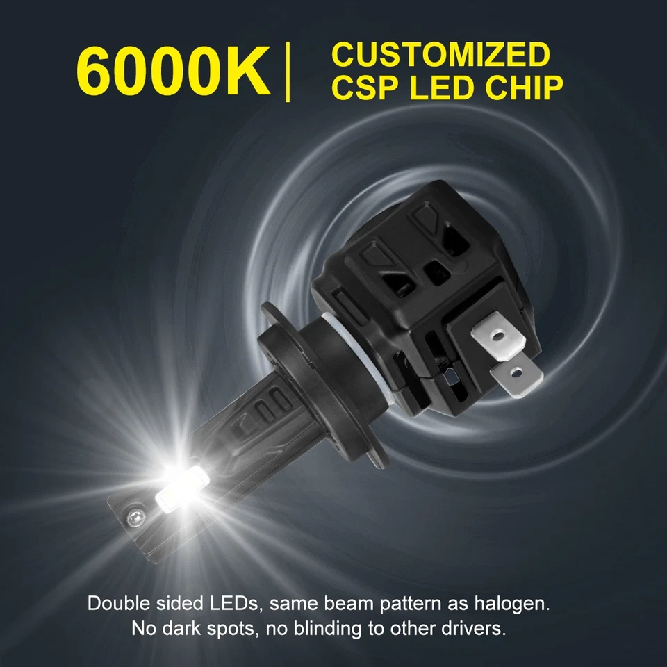 2x H7 LED Headlight Globes 100W 6000K Low Beam Kit For Mazda MX-5 NC 2010-2014 - image 4 of 4