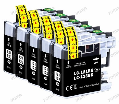 XL Patronen Kompatibel mit Brother LC-123 MFC-J 4410 4510 470 DW DCP-J4110W 152W