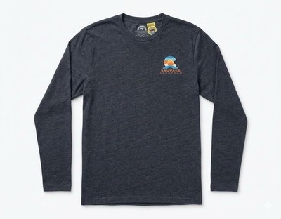 The Duck Company Men's Long Sleeve Graphic T-Shirt Dark Gray Sauvage Spectrum M