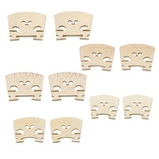 Hordion 10 Pcs 5 Sizes Maple Violin Bridge, 1/8, 1/4, 1/2, 3/4, 4/4 Violin Br...