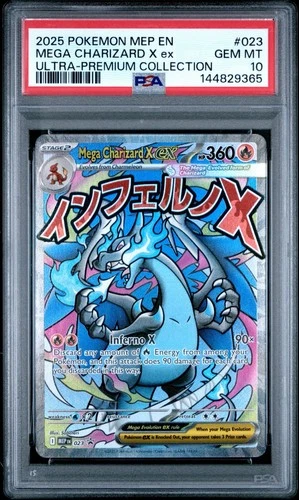 2025 Pokemon MEP En Mega Charizard X Ex Ultra Premium Collection #023 PSA 10 Gem