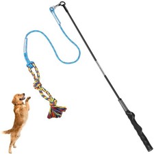 Flirt Pole for Dogs Interactive Dog Toys for Large Medium Small Dogs Chase an...