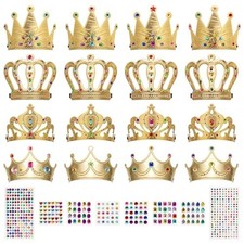 23/24 Packs Foam Princess Crowns and Tiaras, DIY Kit for Birthday Party Favor...