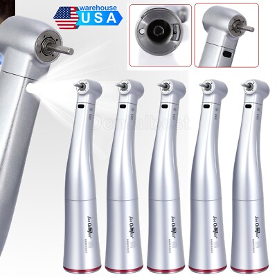 Dental Electric LED 1:5 Increasing Fiber Optic Contra Angle Low Speed Handpiece