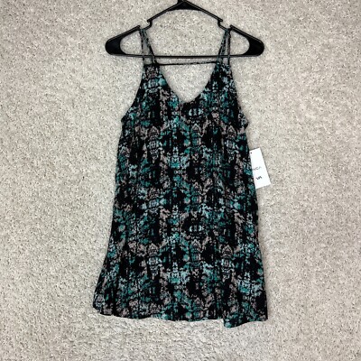 RVCA VA Rayon Thrilled Strappy Cutout Sleeveless Dress Womens Small Surf Beach
