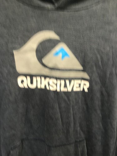 Youth Quicksilver Blue Hoodie Sweatshirt Medium Light weight Jersey - Picture 5 of 9