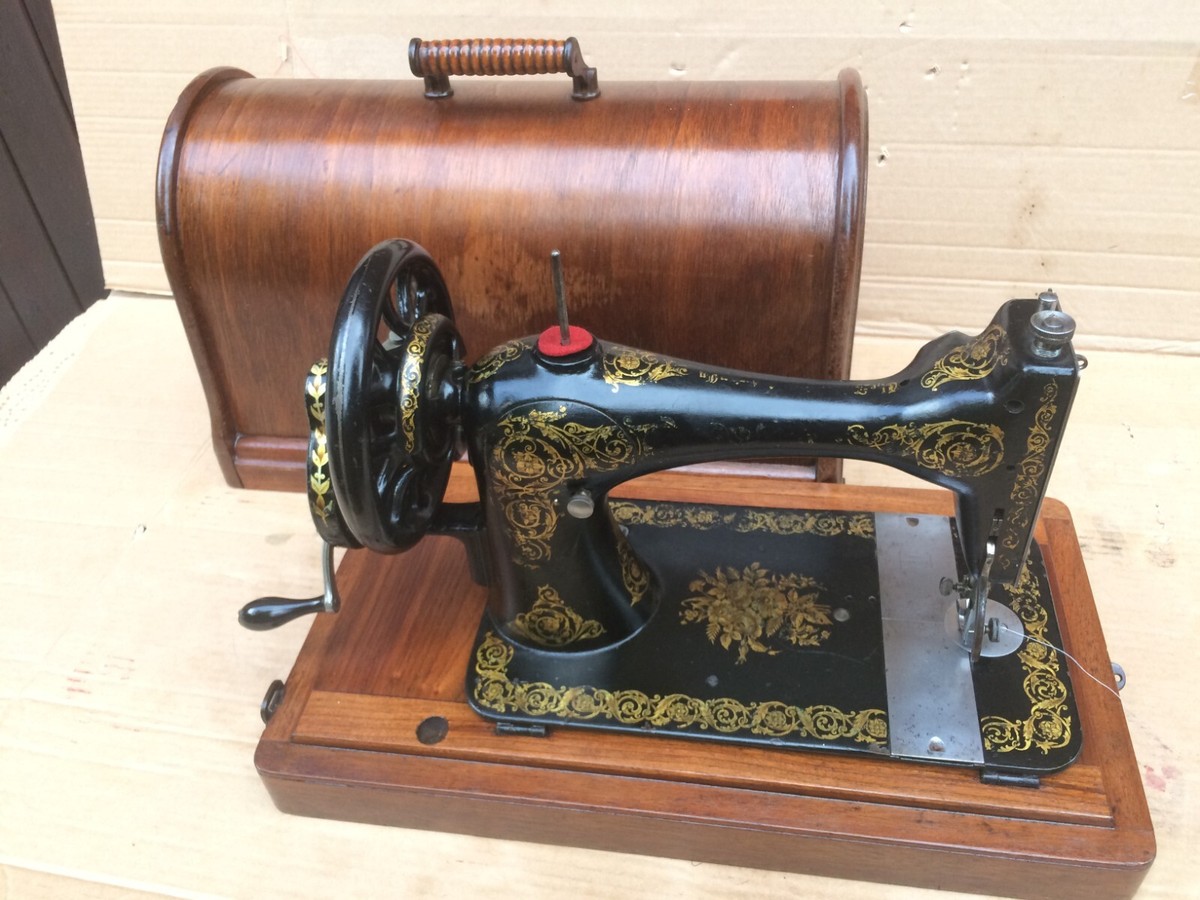 vintage an・an no.3 Antique Singer VS3 Hand-crank Sewing Machine With Wild Roses