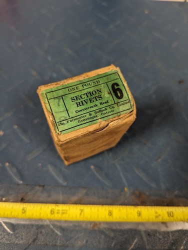 One Pound 7/8 Section Rivets Countersunk Head Steel #2A
