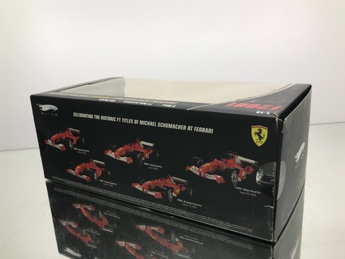 HOTWHEELS ELITE N2075 FERRARI F2001 F1 HUNGARY #1 SCHUMACHER -1:18- GOOD IN BOX - Picture 3 of 8