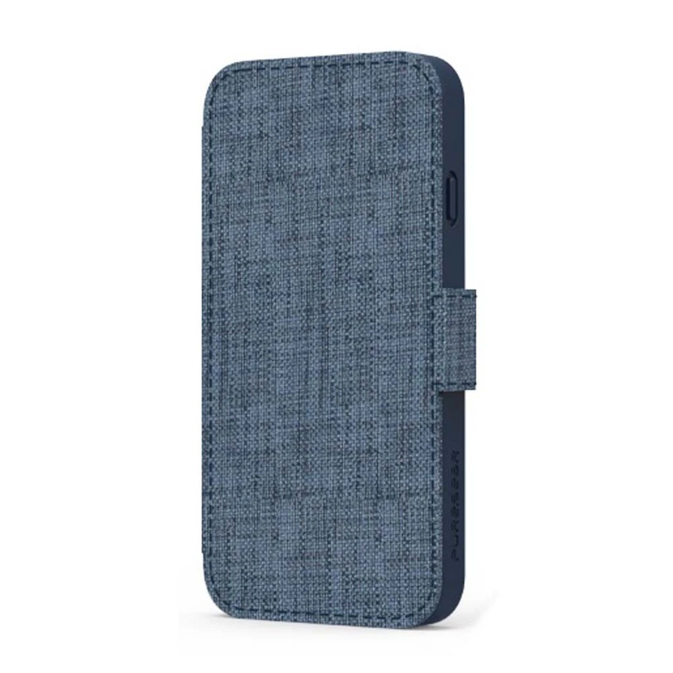 Funda Para Apple iPhone 6 6S Por Puregear Express Folio Azul Marino Billetera Cubierta Abatible Foto 2 de 3