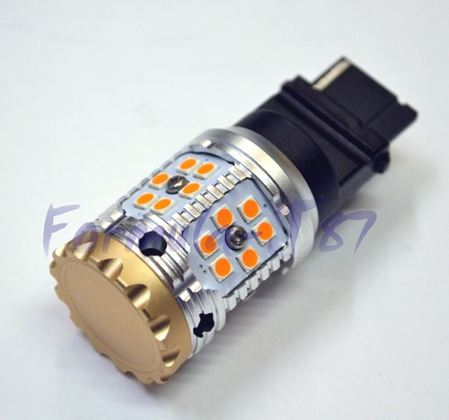 Canbus Error Free LED Light 3156 Amber Two Bulbs Front Turn Signal Replace Lamp - Picture 4 of 12