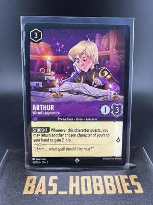 Arthur Wizard's Apprentice 35/204 Non-Foil Disney Lorcana Rise Of The Floodborn