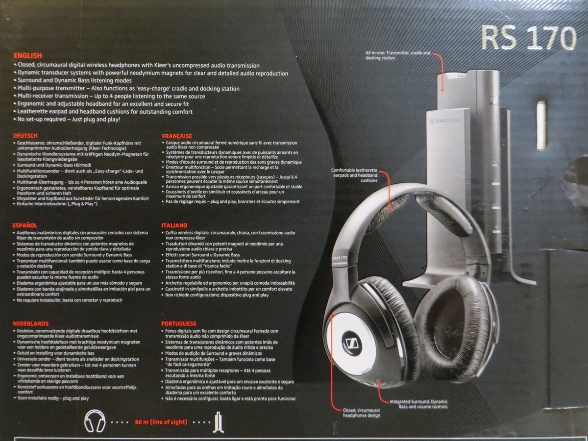 Sennheiser RS 170 Digital Wireless Headphones | eBay