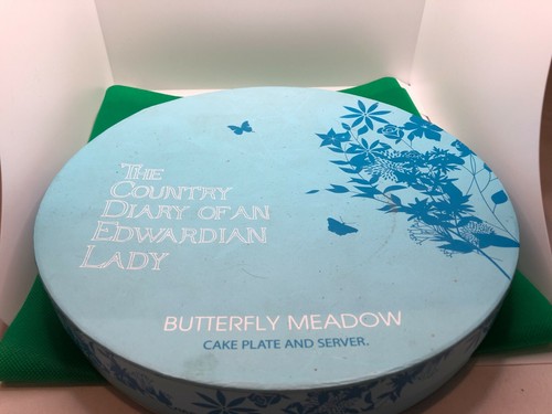 Country Diary of an Edwardian Lady Cake Plate - “Butterfly Meadow” - Boxed - Picture 3 of 6