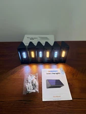 Volisun Solar Black Step Lights Warm & White 6 Pack