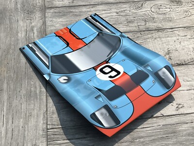 Wow!!! Gulf Ford Gt40 Lemans Racing Metal Sign 18 Inch Curved Sign | eBay