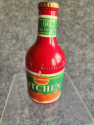 Novelty Ketchup Bottle Shape Mechanical Kitchen Timer  - Up To 60 Mins - EC