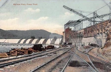 Pennsylvania Mccalls Ferry Power Plant Dam Construction Postcard Copy