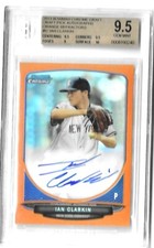 Ian Clarkin 2013 Bowman Chrome Draft Orange Refractor Auto /25 BGS 9.5 GEM MINT
