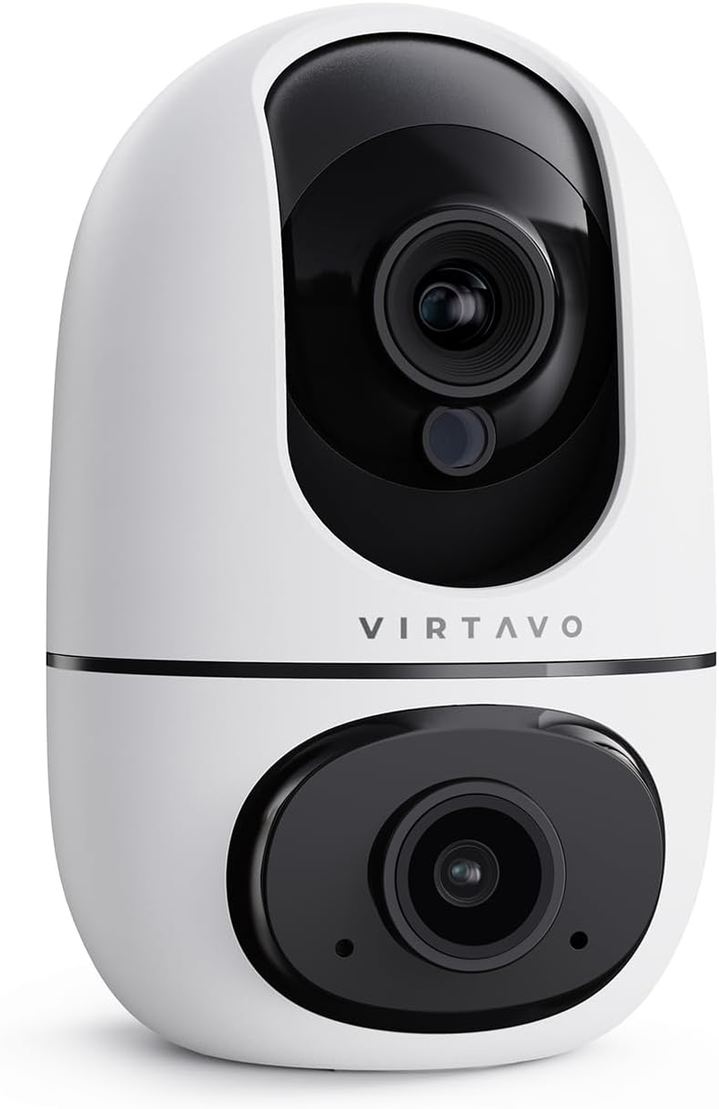 Eggsentry Indoor Security Camera, Dual-Lens & Split View, 360° PTZ Baby Monitor