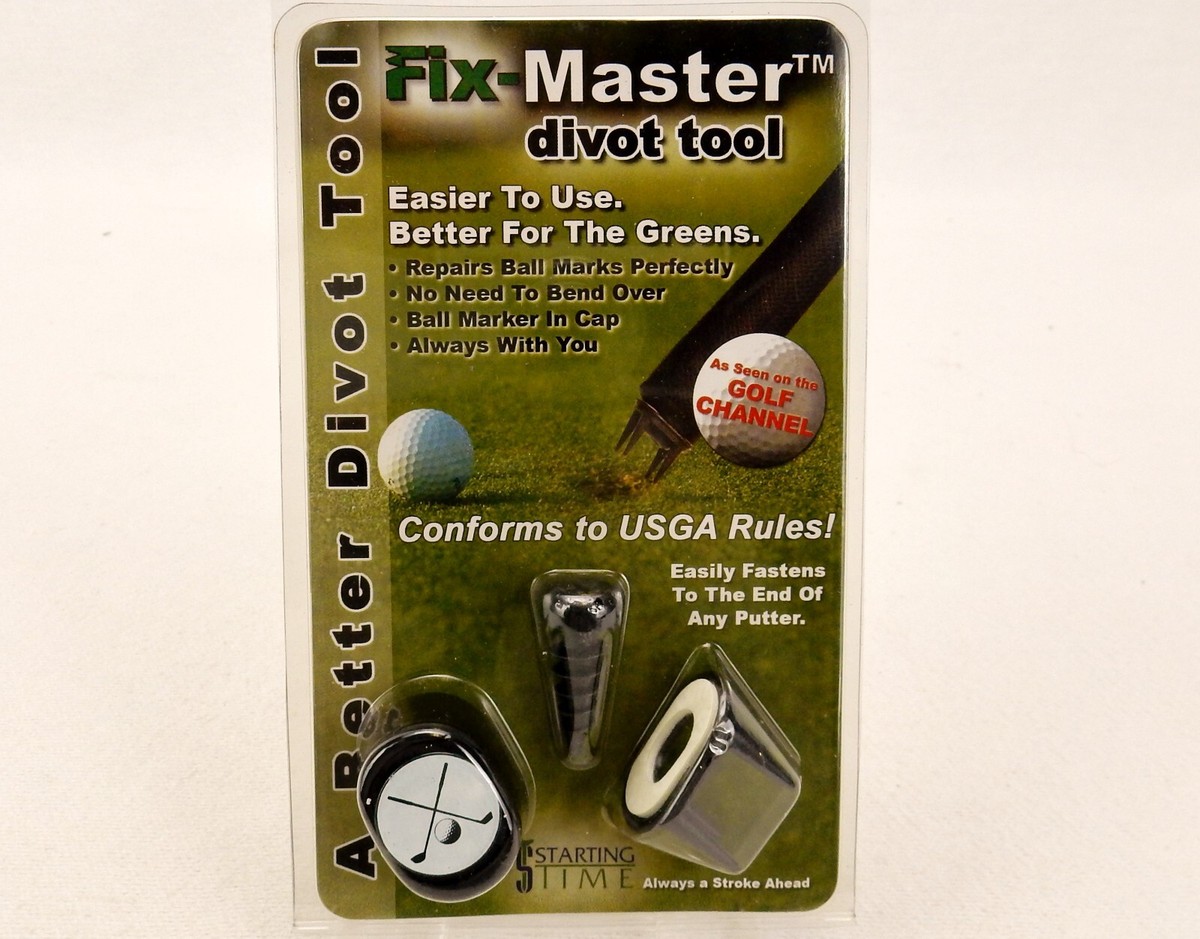 Fix-Master Divot Tool, Attaches to Putter, w/Ball Marker, Starting