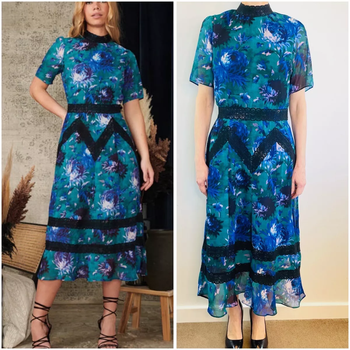 Hope and ivy clearance high neck midi dress